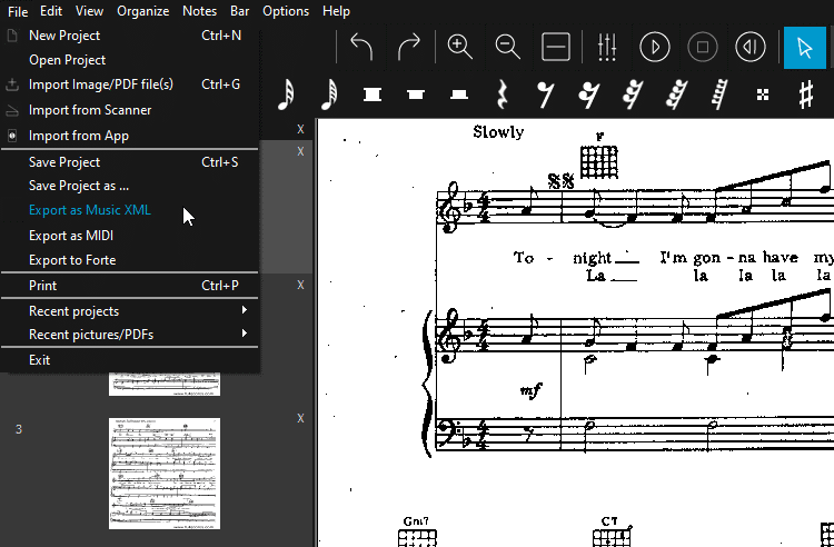 convert xml to musicxml