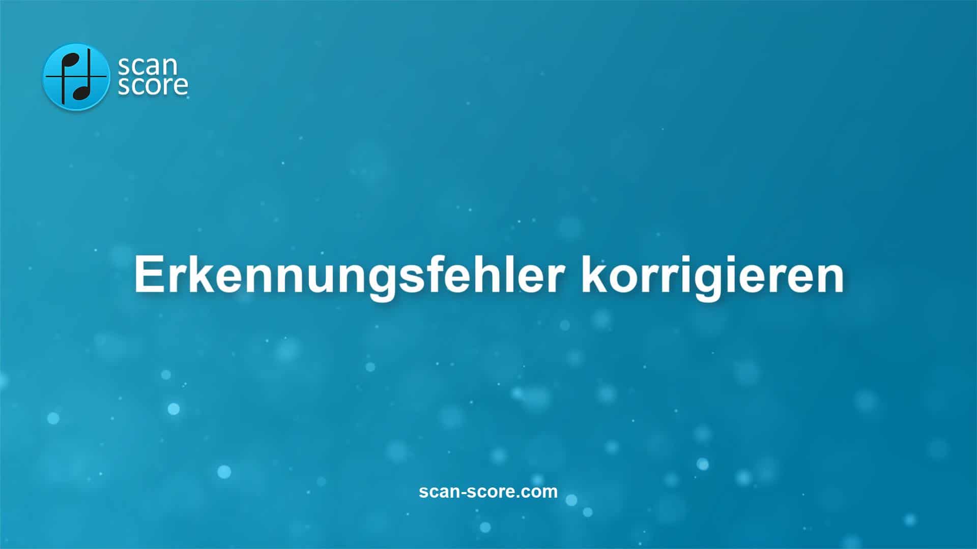 Erkennungsfehler korrigieren